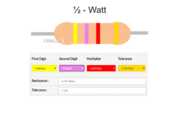 4.7k Resistor half watt 10 pcs pack