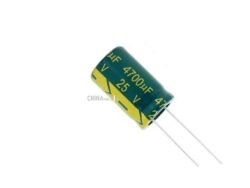 4700uf 25v electrolytic Capacitor 2 pcs pack
