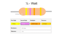 47k Resistor half watt 10 pcs pack