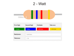 5.6 k Resistor 2 watt 5 pcs pack