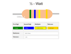 560k Resistor half watt 10 pcs pack