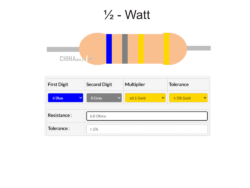 6.8 ohm Resistor half watt 10 pcs pack