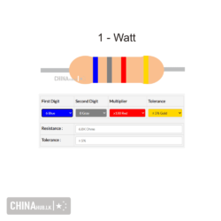 6.8k 1 watt resistor