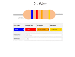 62 k Resistor 2 watt 5 pcs pack