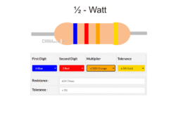 62k Resistor half watt 10 pcs pack