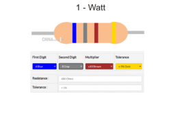 680 ohm Resistor 1 watt 10 pcs pack