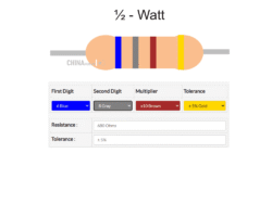 680 ohm Resistor half watt 10 pcs pack