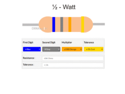 68k Resistor half watt 10 pcs pack