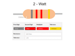 8.2 k Resistor 2 watt 5 pcs pack