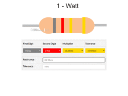 8.2 ohm Resistor 1 watt 10 pcs pack