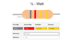8.2 ohm Resistor half watt 10 pcs pack