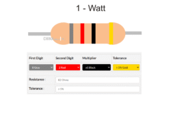 82 ohm Resistor 1 watt 10 pcs pack
