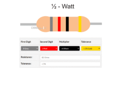 82 ohm Resistor half watt 10 pcs pack