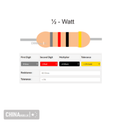 82 ohm half watt resistor