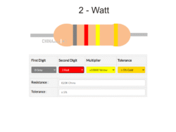 820 k Resistor 2 watt 5 pcs pack