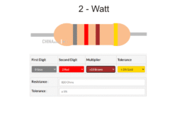 820 ohm Resistor 2 watt 5 pcs pack