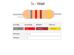 820 ohm Resistor half watt 10 pcs pack