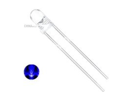 Blue LED 3mm glass 12 pcs pack