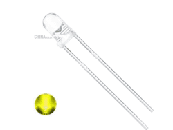 Yellow LED 3mm glass 12 pcs pack