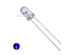 Blue LED 5mm glass 12 pcs pack