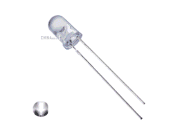 White LED 5mm glass 12 pcs pack