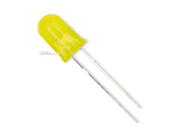 Yellow LED  5mm matt 12 pcs pack