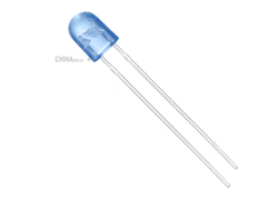 Oval LED blue 5mm matt 12 pcs pack