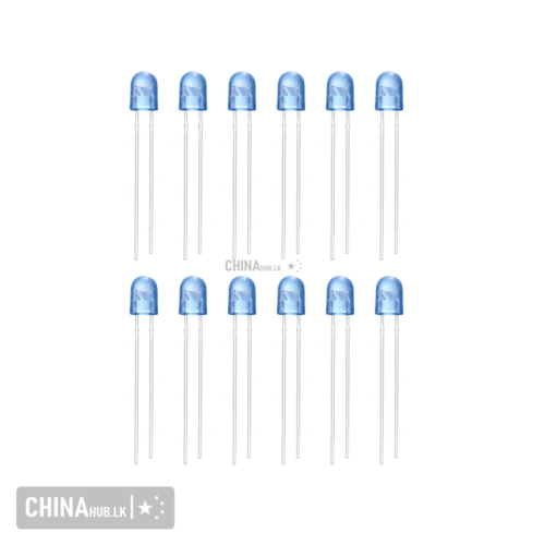 Oval LED blue 5mm matt 12 pcs pack - Image 2