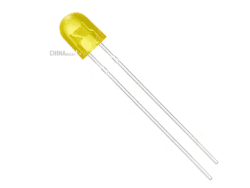 Oval LED yellow 5mm matt 12 pcs pack