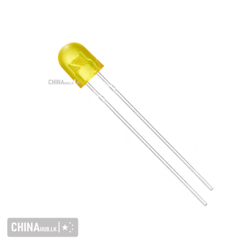 Oval LED yellow 5mm matt 12 pcs pack