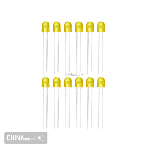 Oval LED yellow 5mm matt 12 pcs pack - Image 2