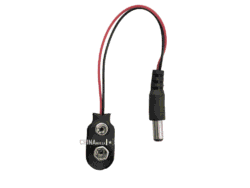 9v battery clip with dc jack